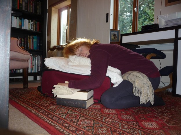 Restorative yoga while travelling.